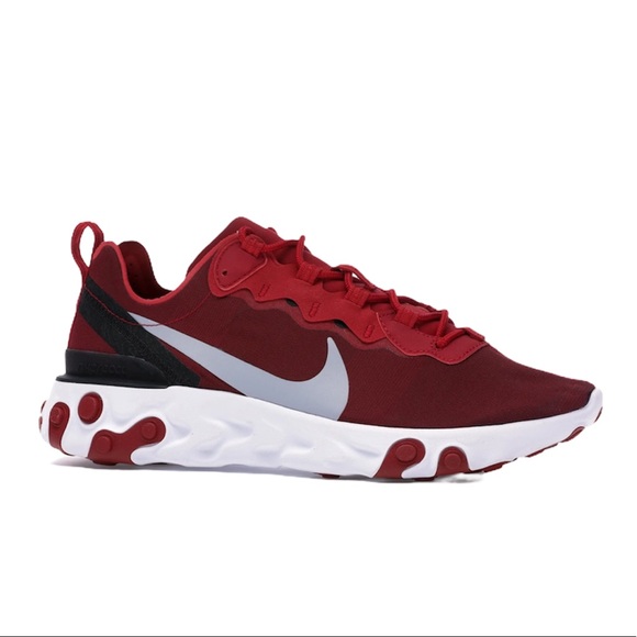 Nike React Element 55 Gym Red Men’s Size 10.5 New - Picture 3 of 13
